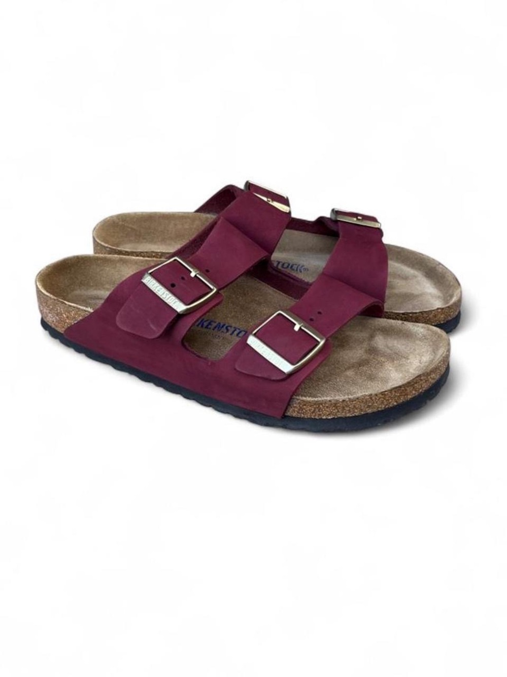 Birkenstock Arizona Zinfandel Burgundy Leather Soft Footbed Sandals EU 42 W 11 N